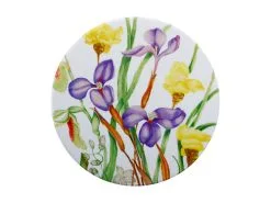 Royal Botanic Gardens Euphemia Henderson Ceramic Round Coaster 9.5cm Native Iris