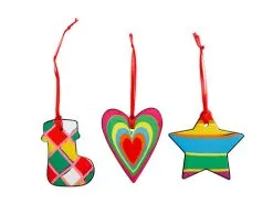 Donna Sharam Wonderland Christmas Ornament 8cm Set Of 3 Gift Boxed