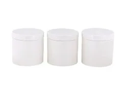 White Basics Diamonds Canister 600ML Set Of 3 Gift Boxed