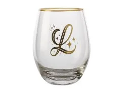 The Letterettes Stemless Glass 500ML L Gift Boxed""