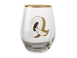 The Letterettes Stemless Glass 500ML Q Gift Boxed""