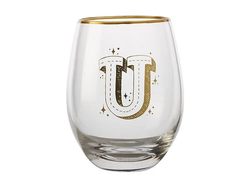 The Letterettes Stemless Glass 500ML U Gift Boxed""