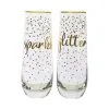 Celebrations Stemless Flute 300ML Set Of 2 Sparkles Glitter Gift Boxed
