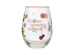Kasey Rainbow Sparkly Season Stemless Glass 500ML Pink Gift Boxed