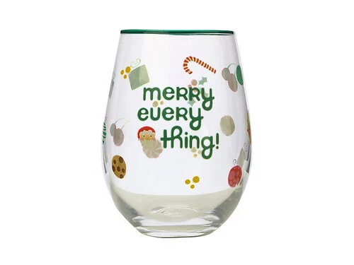 Kasey Rainbow Sparkly Season Stemless Glass 500ML Dark Green Gift Boxed