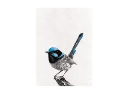 Marini Ferlazzo Birds Tea Towel 50x70cm Superb Fairy-wren
