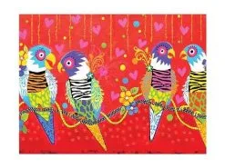 Love Hearts Tea Towel 50x70cm Tiger Tiger