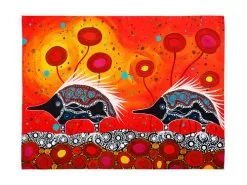 Melanie Hava Journeys Tea Towel 50x70cm Echidnas