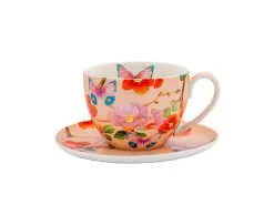 Gabby Malpas Posey Breakfast Cup & Saucer 400ML Japonica Joy Gift Boxed
