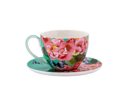 Gabby Malpas Posey Breakfast Cup & Saucer 400ML Camellia Dreams Gift Boxed - Image 2