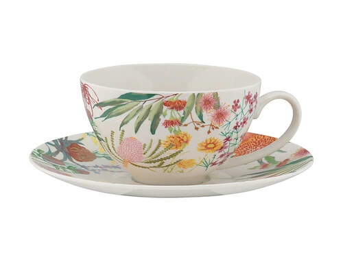 Royal Botanic Gardens Native Blooms Coupe Breakfast Cup & Saucer 400ML