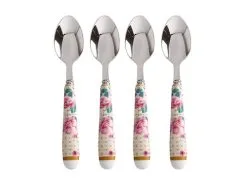 Teas & C's Silk Road Teaspoon Set 4pc White Gift Boxed