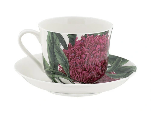 Royal Botanic Gardens Australian Botanics Breakfast Cup & Saucer 450ML Telopea Gift Boxed - Image 2