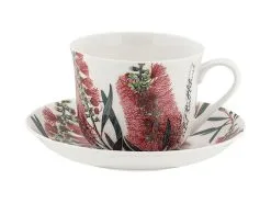 Royal Botanic Gardens Australian Botanics Breakfast Cup & Saucer 450ML Bottlebrush Gift Boxed