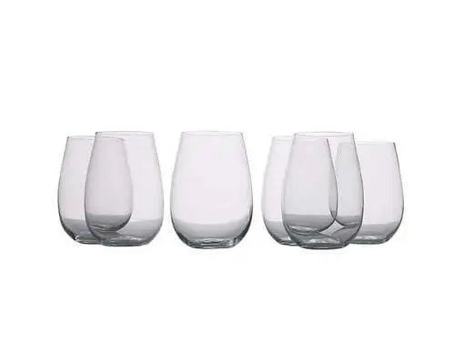 Mansion Stemless White Wine Glasses 500ML Set Of 6