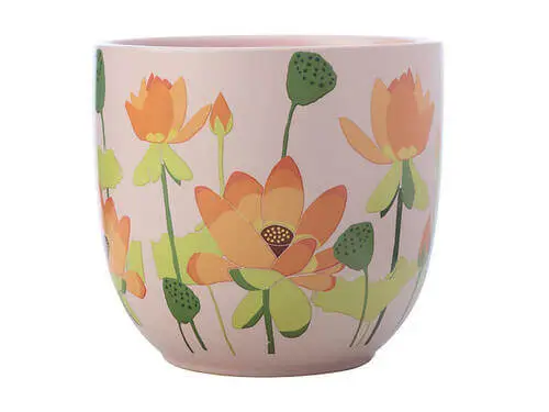 Royal Botanic Gardens Victoria Lotus Planter Pot 14cm Pink - Image 3