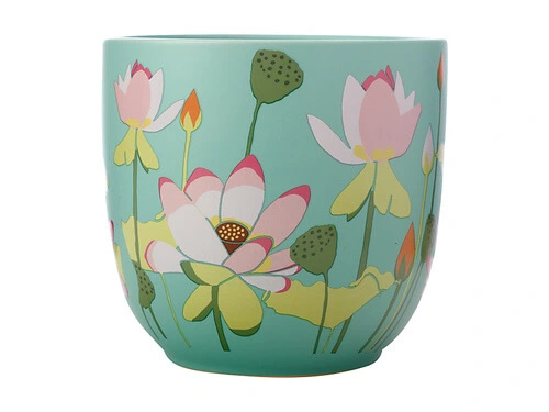 Royal Botanic Gardens Victoria Lotus Planter Pot 16cm Mint