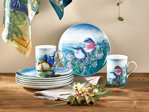 Birds Of Australia 10 Year Anniversary Plate 20cm Rose Robin - Image 2