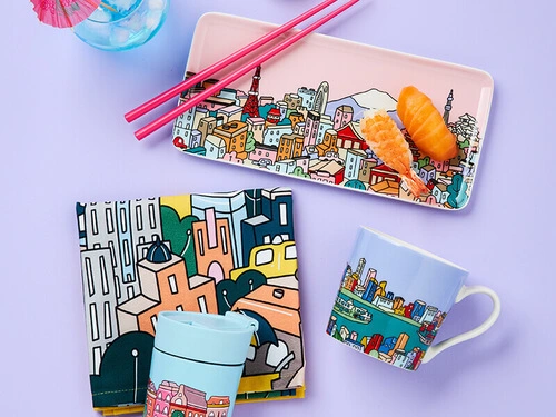 Megan McKean Cities Tea Towel 50x70cm Paris - Image 2