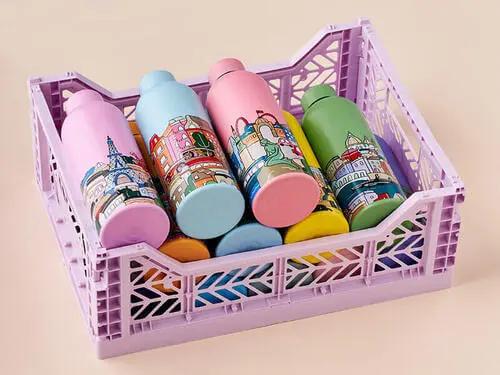 Megan McKean Cities Double Wall Insulated Bottle 500ML Venice - Image 2